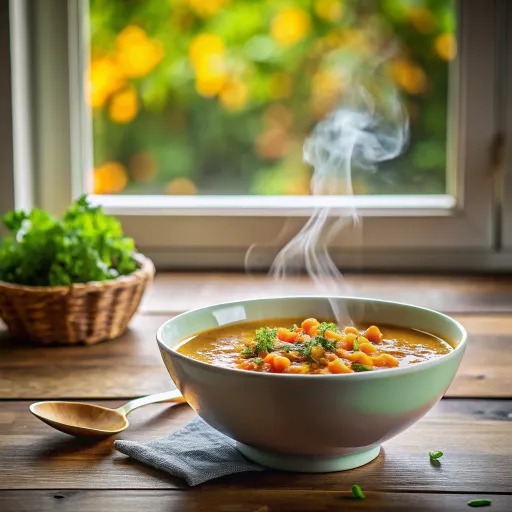 شوربة العدس والجزر بالزعفران